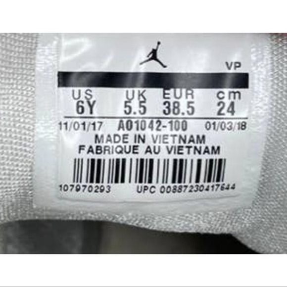 NIKE Air Jordan Why Not Zero.1 Youth Hi Top Basketball Trainers sneakers size 6Y - Picture 9 of 9